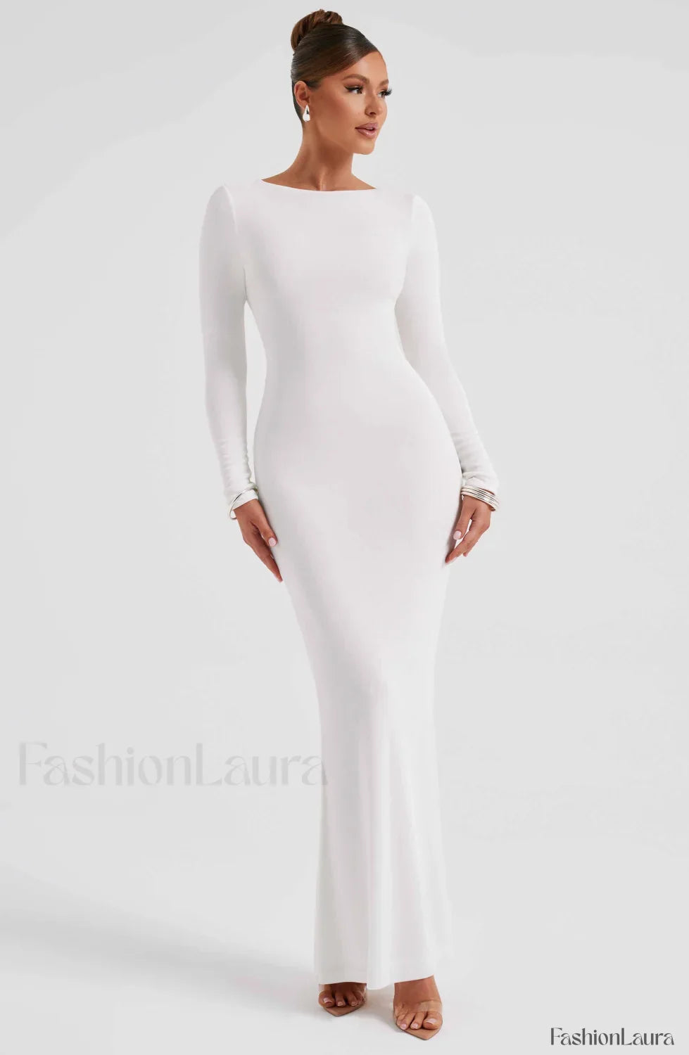 Anastassia Maxi Graceful Dress - Ivory