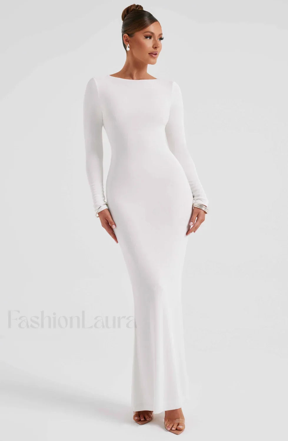 Anastassia Maxi Graceful Dress - Ivory