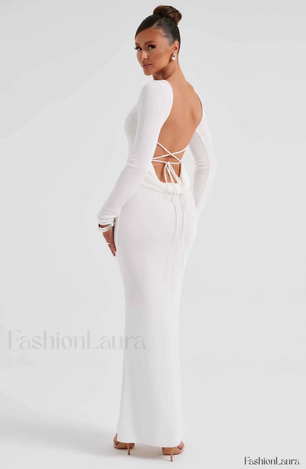 Anastassia Maxi Graceful Dress - Ivory
