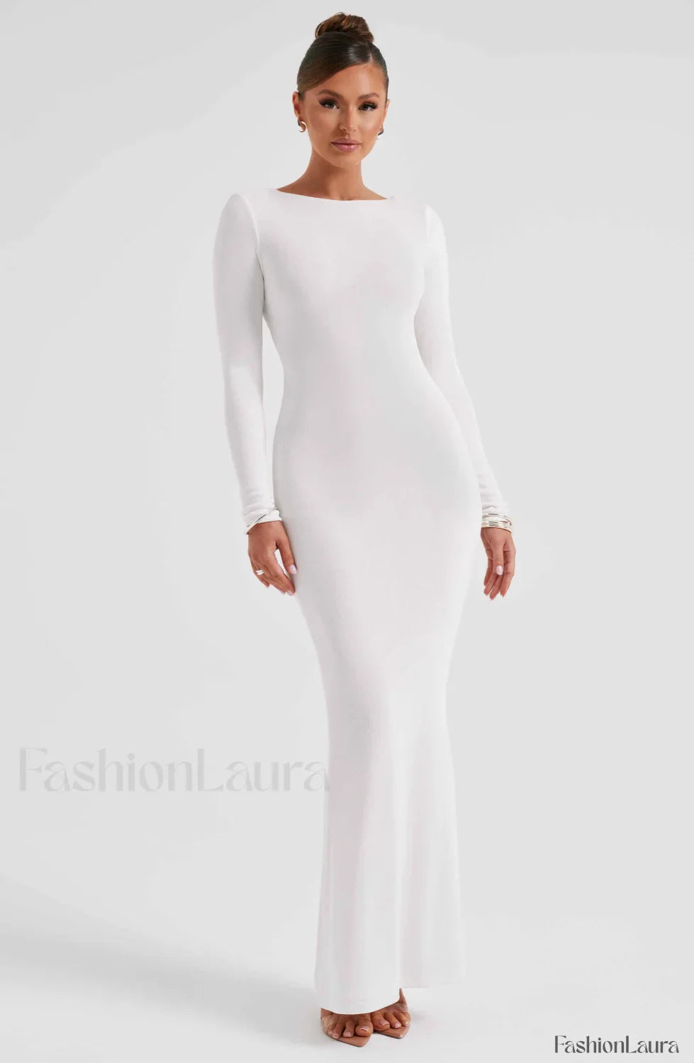 Anastassia Maxi Graceful Dress - Ivory