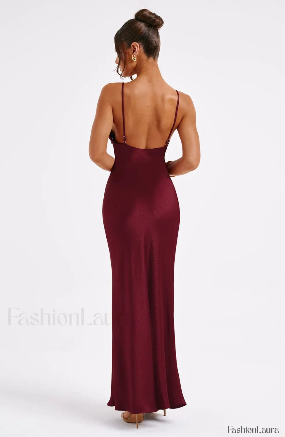 Anja Maxi Graceful Dress - Burgundy
