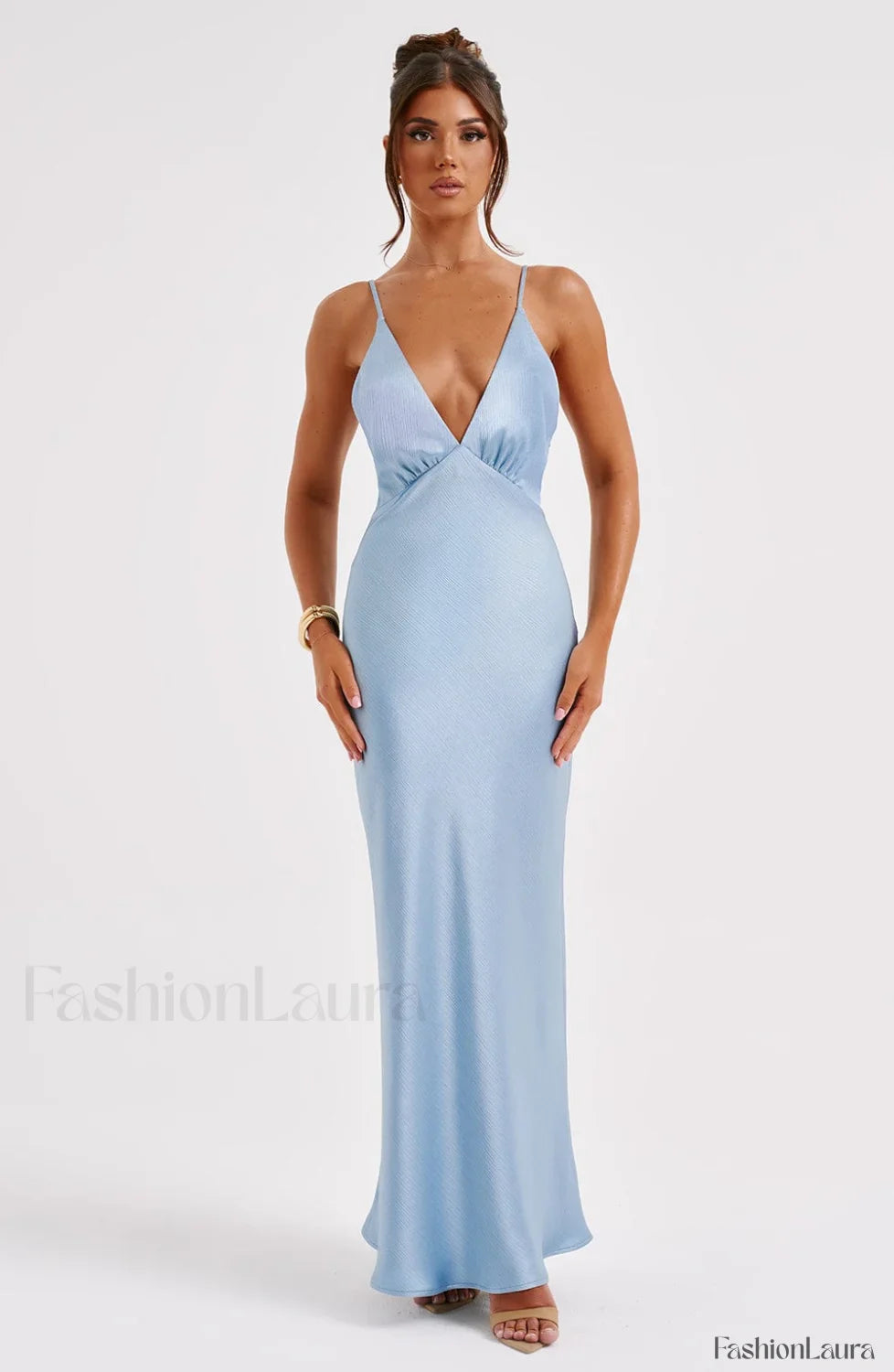 Anja Maxi Graceful Dress - Turquoise