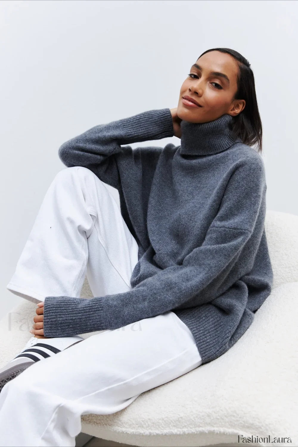 Anti-Pilling Loose Turtleneck Sweater
