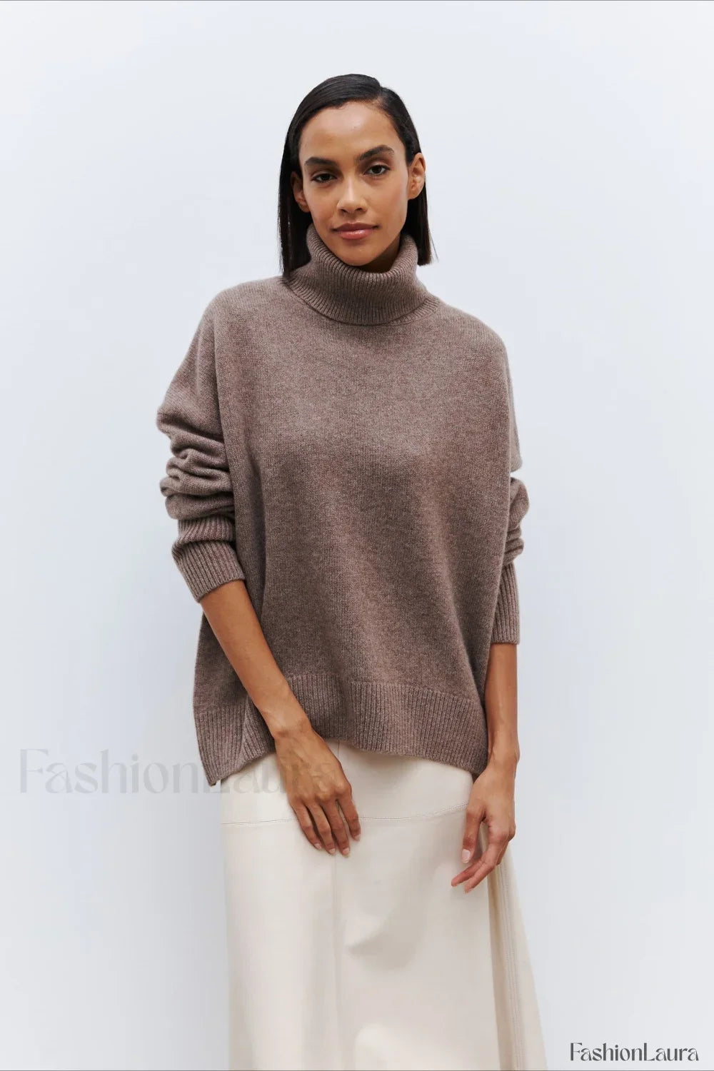 Anti-Pilling Loose Turtleneck Sweater
