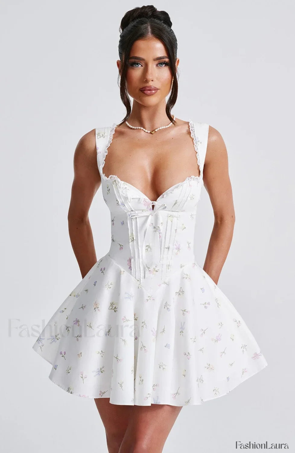 Antonella Mini Dress Trendy - Multi Floral Print