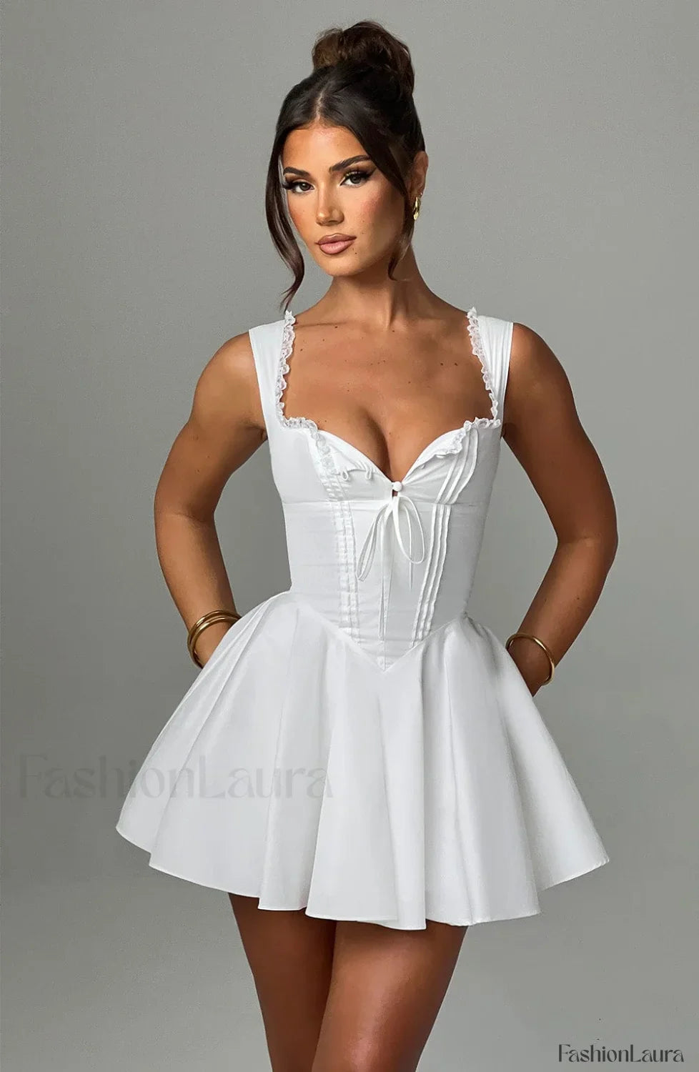 Antonella Mini Graceful Dress - Ivory