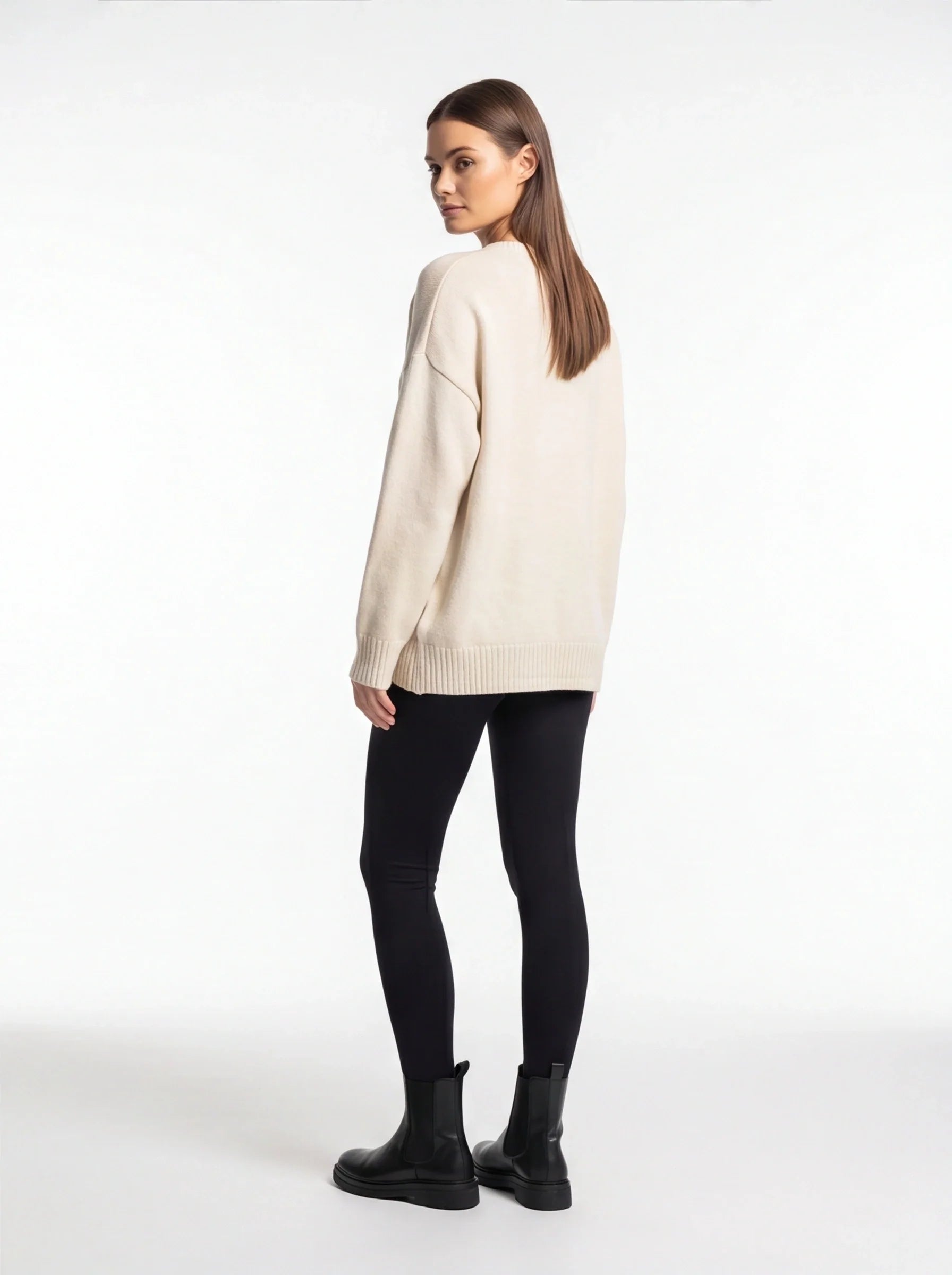 Black Leggings Thermal Warmth Fleece