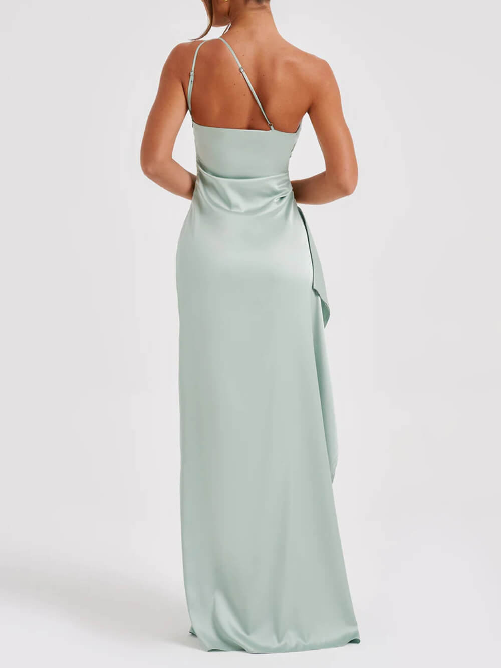 Satin Slit Maxi Dress - View 5
