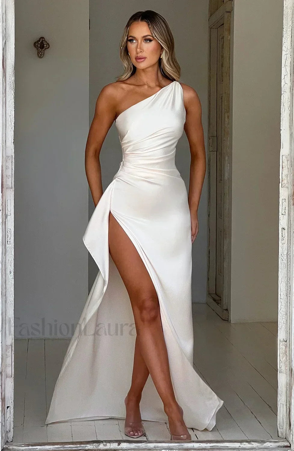 Ariel Maxi Graceful Dress Ivory XS Dress