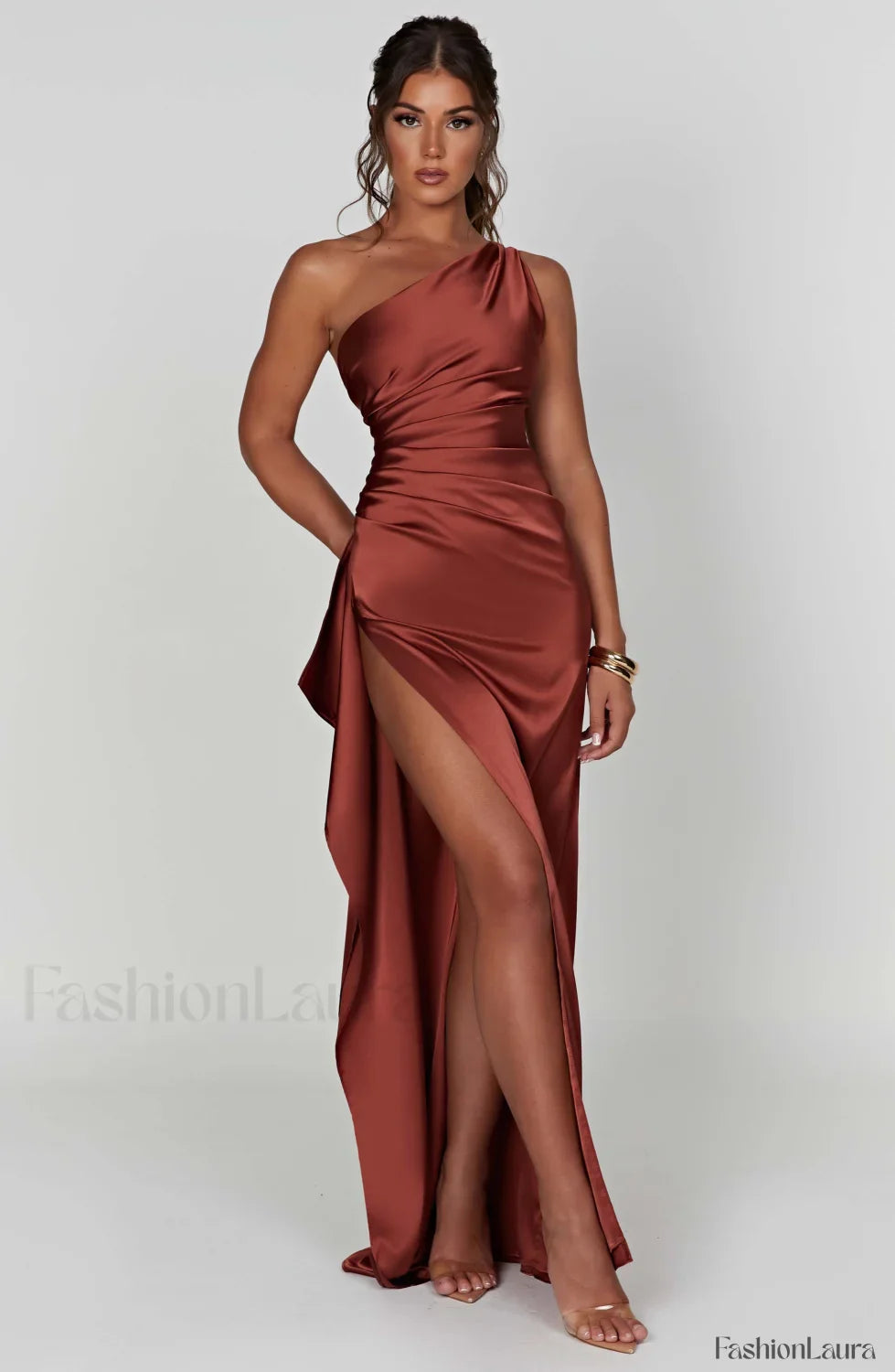 Ariel Maxi Graceful Dress - Rust