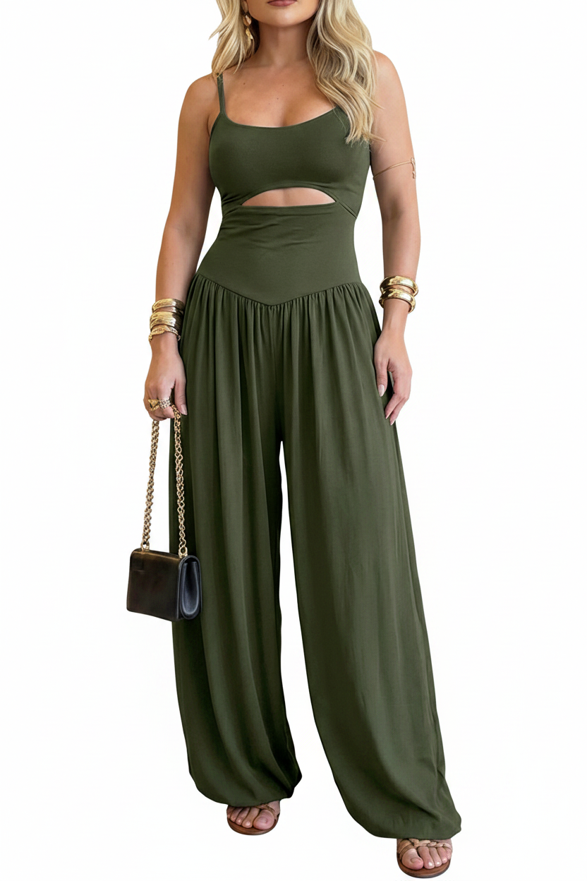 Army Green Jumpsuit Lifestyle