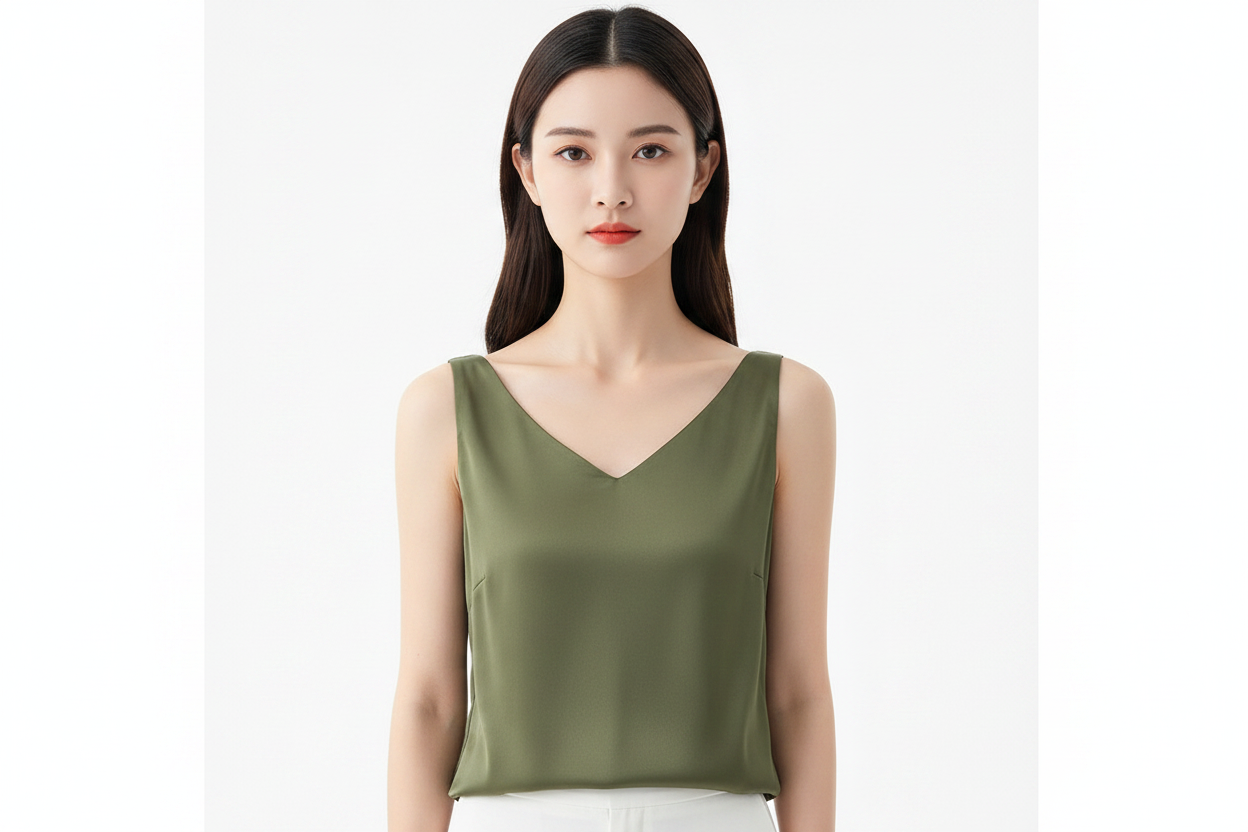 Chic Lightweight Draped Tank Top with Elegant Flow and Versatile Style - Jamota