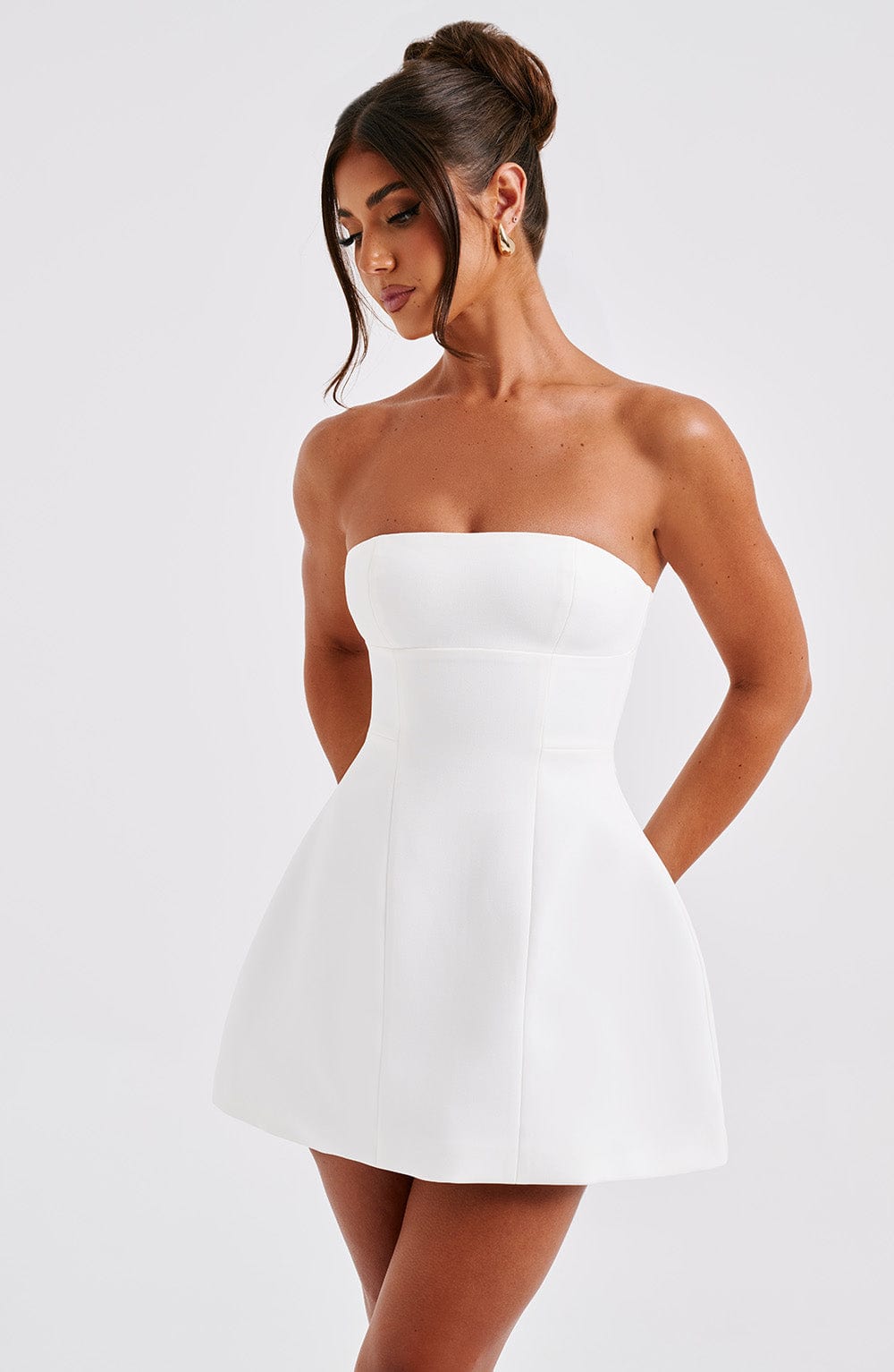 Strapless Corset Fit and Flare Mini Dress