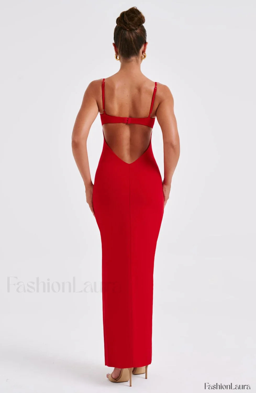 Asteria Maxi Graceful Dress - Red