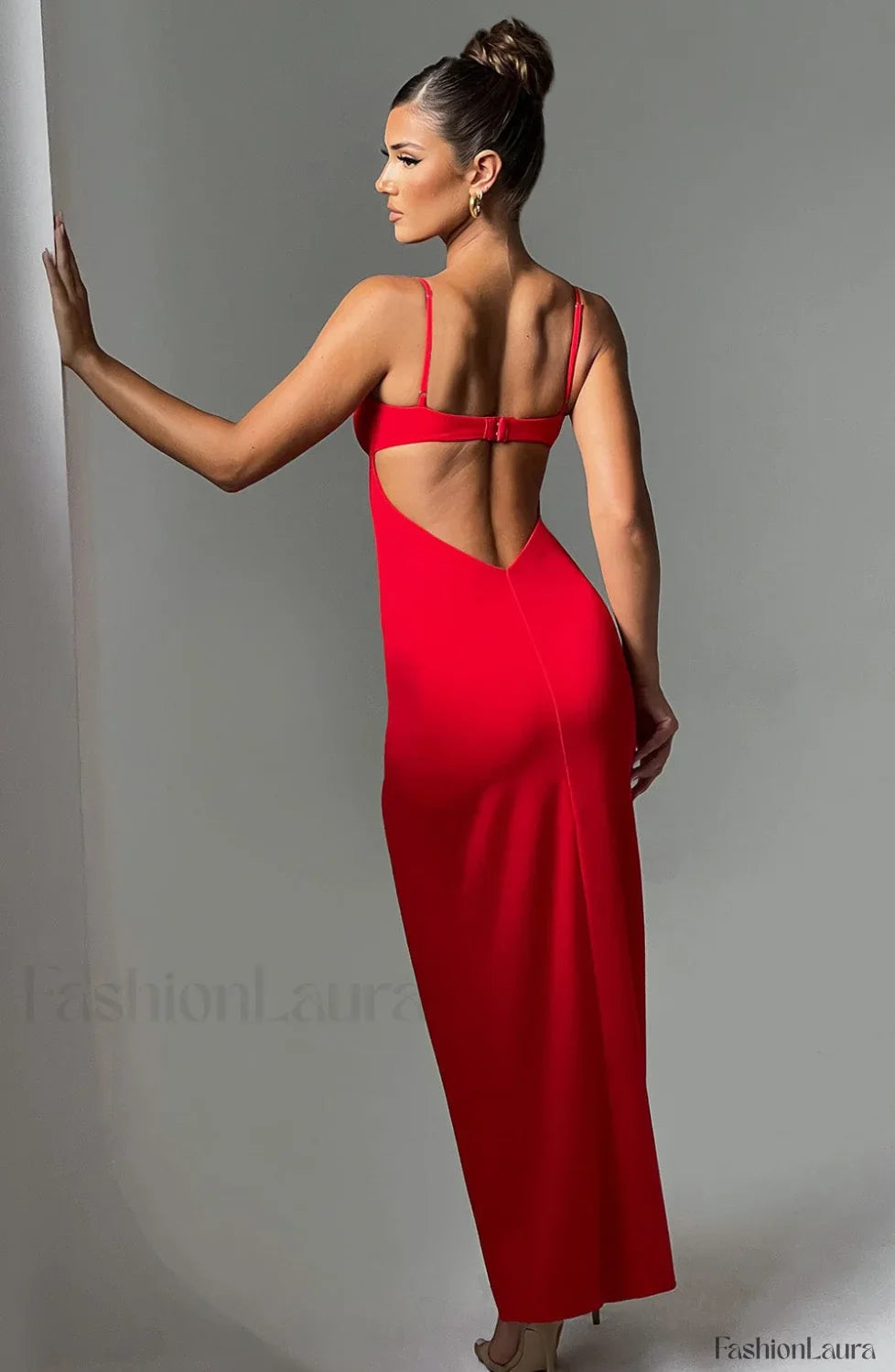 Asteria Maxi Graceful Dress - Red