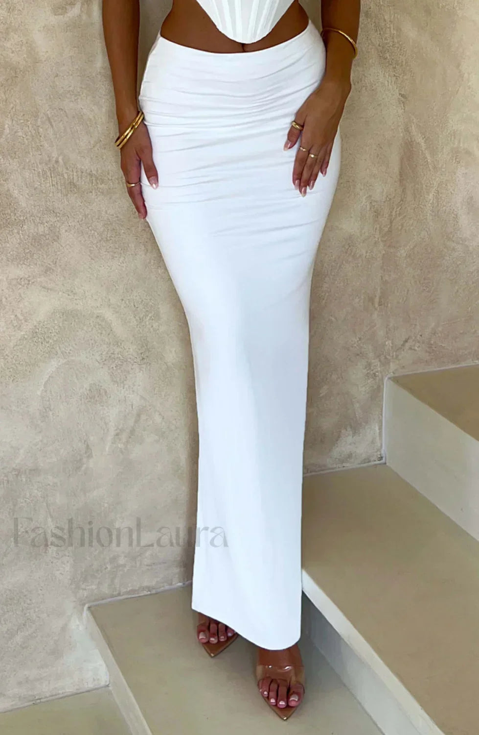 Astrid Maxi Graceful Skirt White XS Skirt