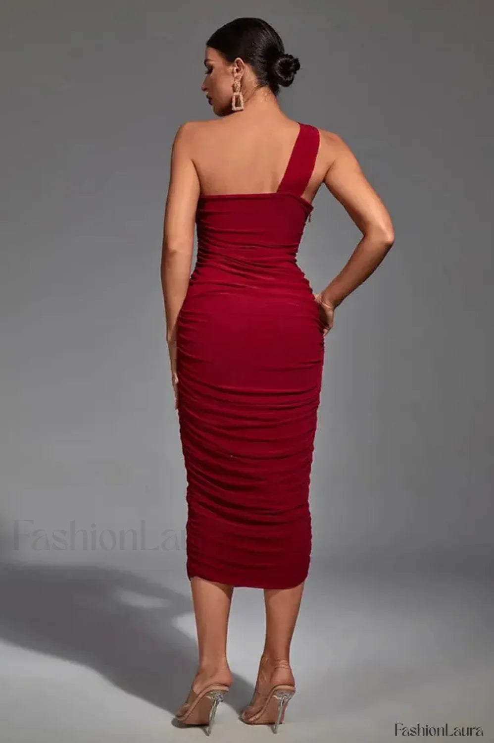 Asymmetric Cutout Stylish Midi Dress