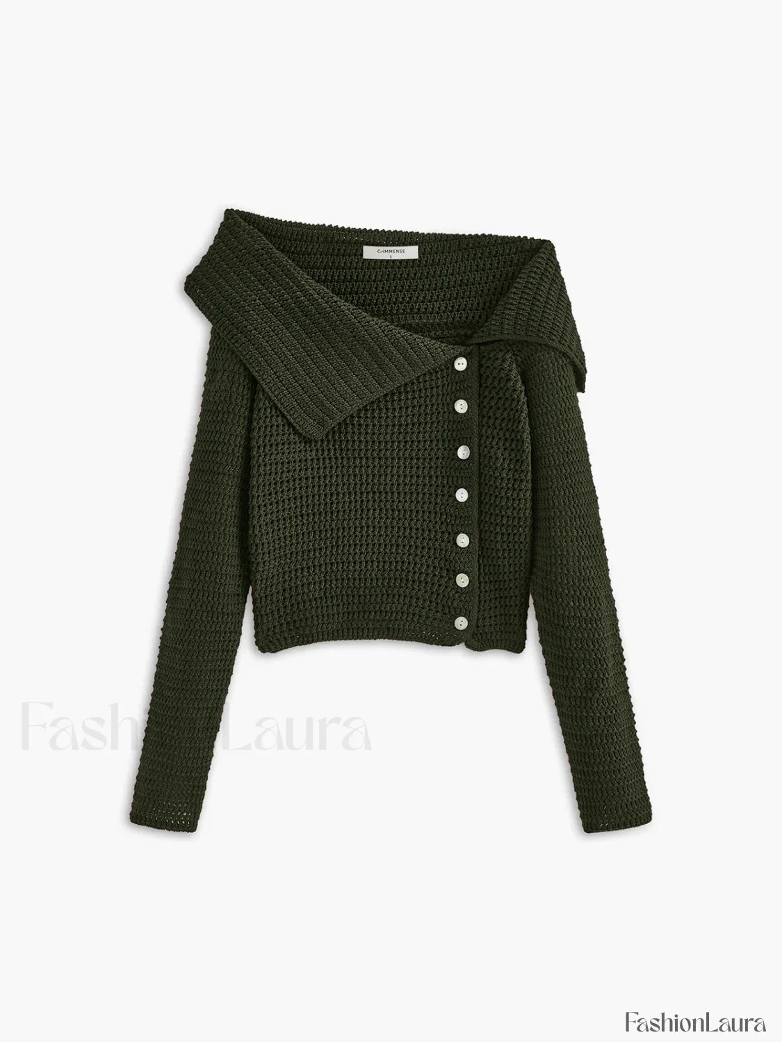 Asymmetrical Breasted Knit Top