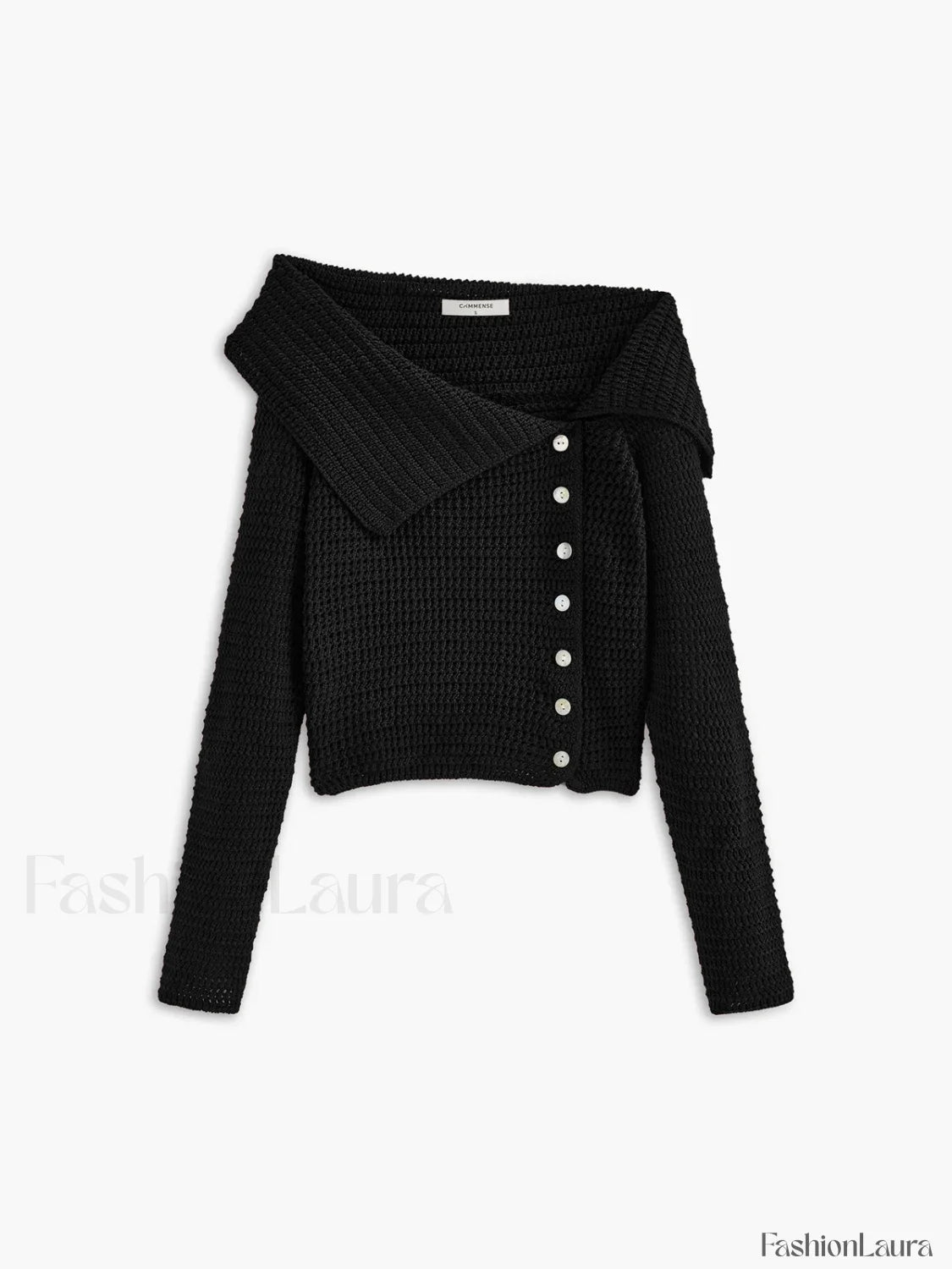 Asymmetrical Breasted Knit Top