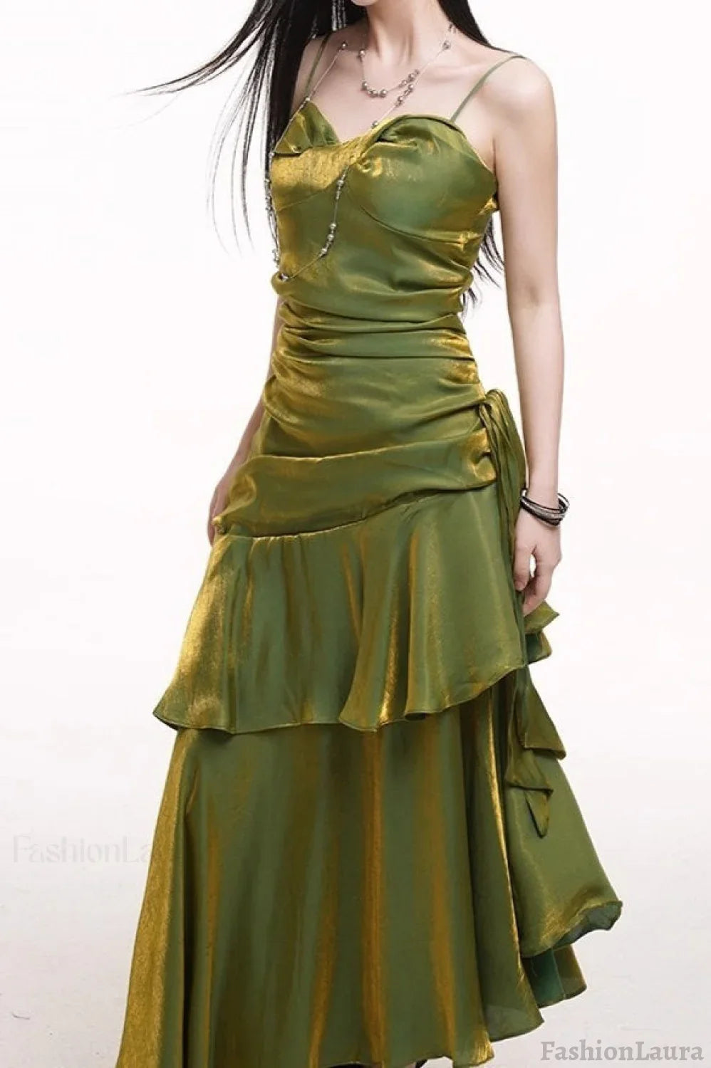 Asymmetrical Burgundy Ruffled Cami Party Dress