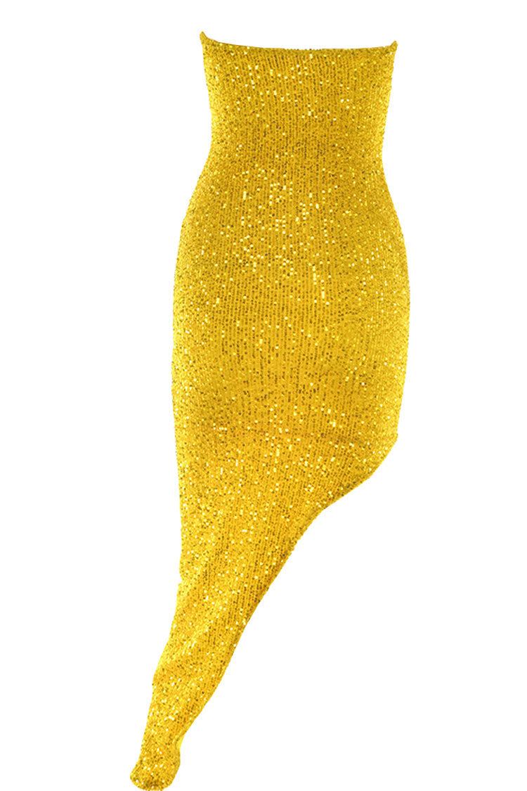 Sequin Strapless Mini Dress