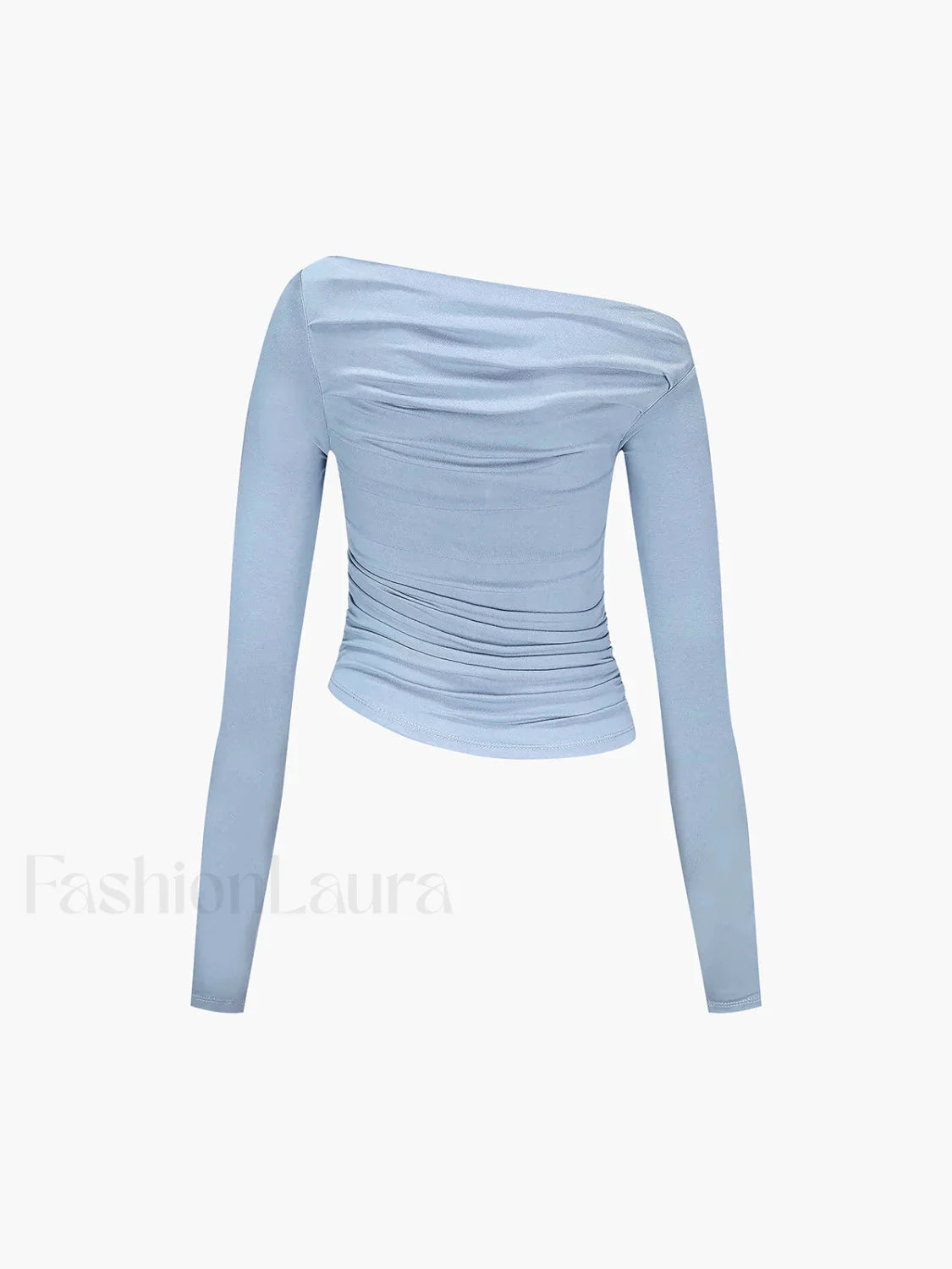 Asymmetrical Off Shoulder Long Sleeve Shirt