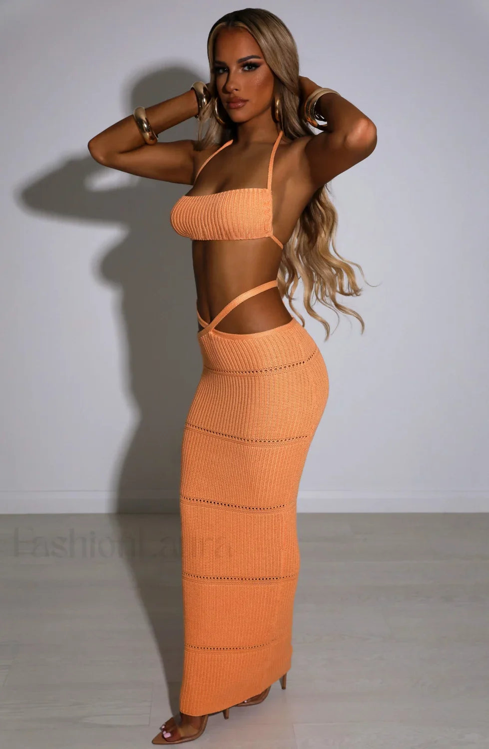 Aubery Maxi Graceful Skirt - Orange