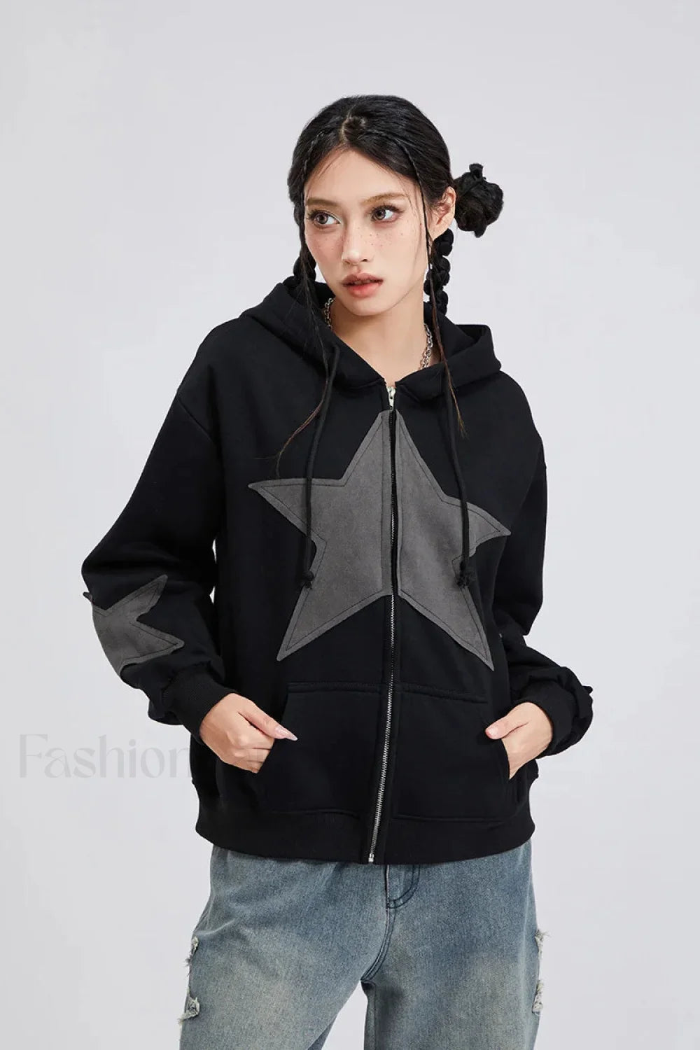 Autumn Spring Street Style Hoodie Black / M
