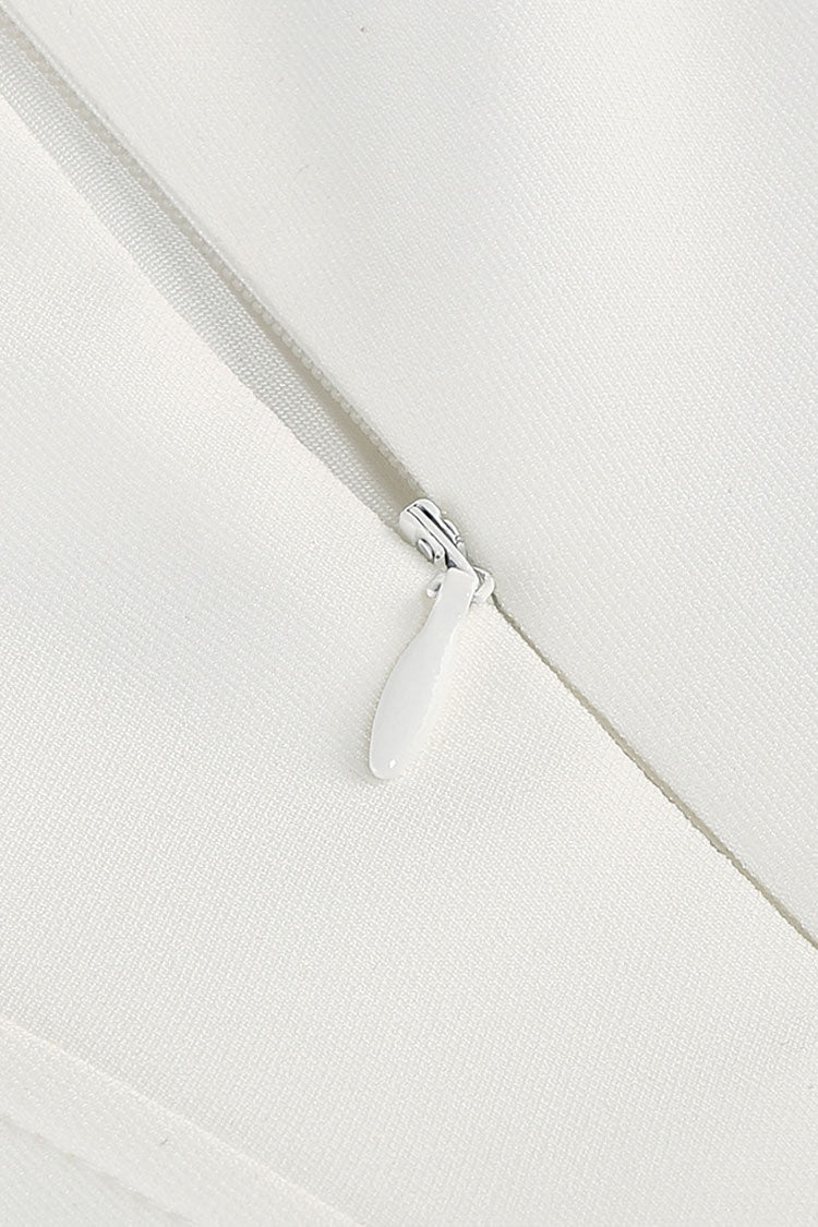 Avant Garde Strapless Corset Puff Peplum 3D Floral Mini Party Dress