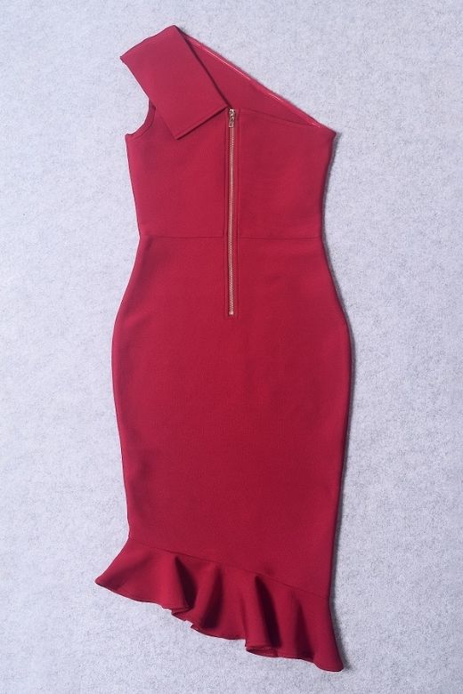 Avery Bandage Dress - Red Wine