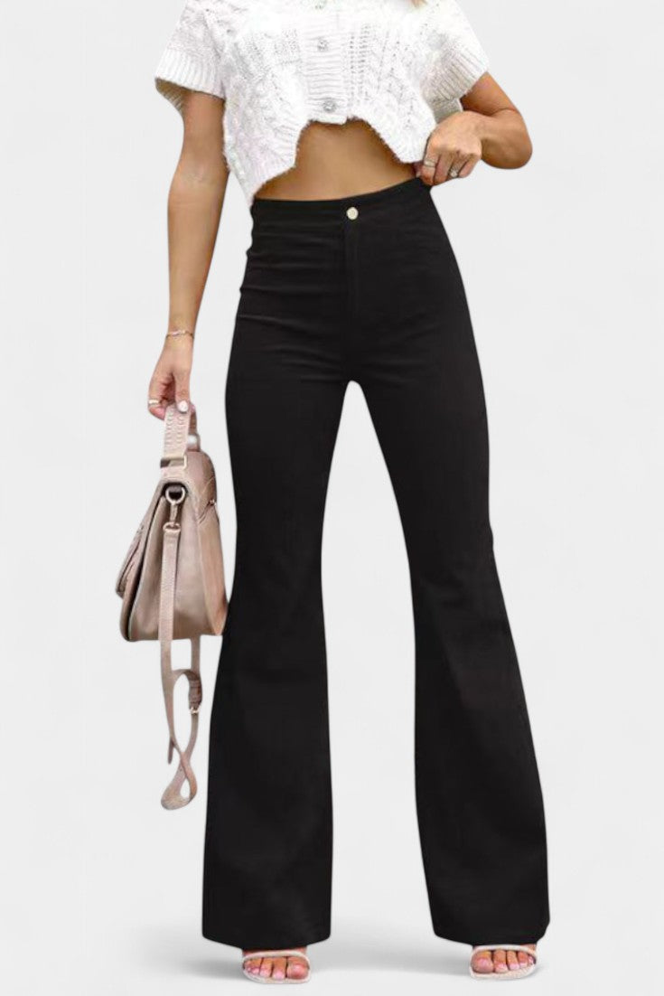 High Waist Corduroy Flare Pants