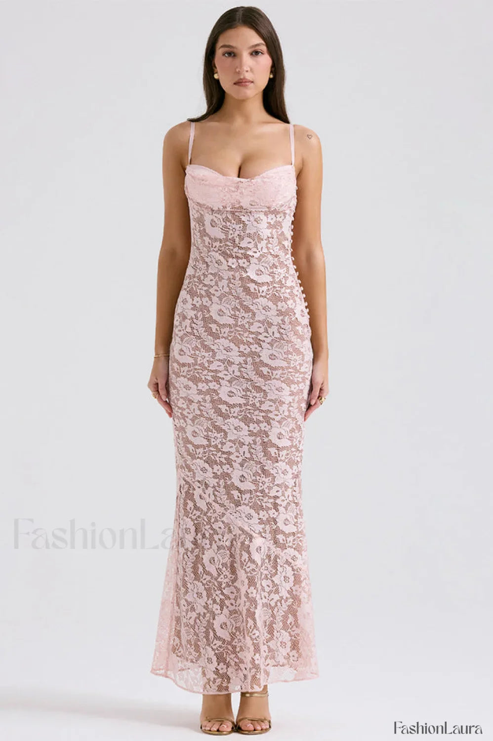 Azzurra Ice Stylish Blue Lace Dress