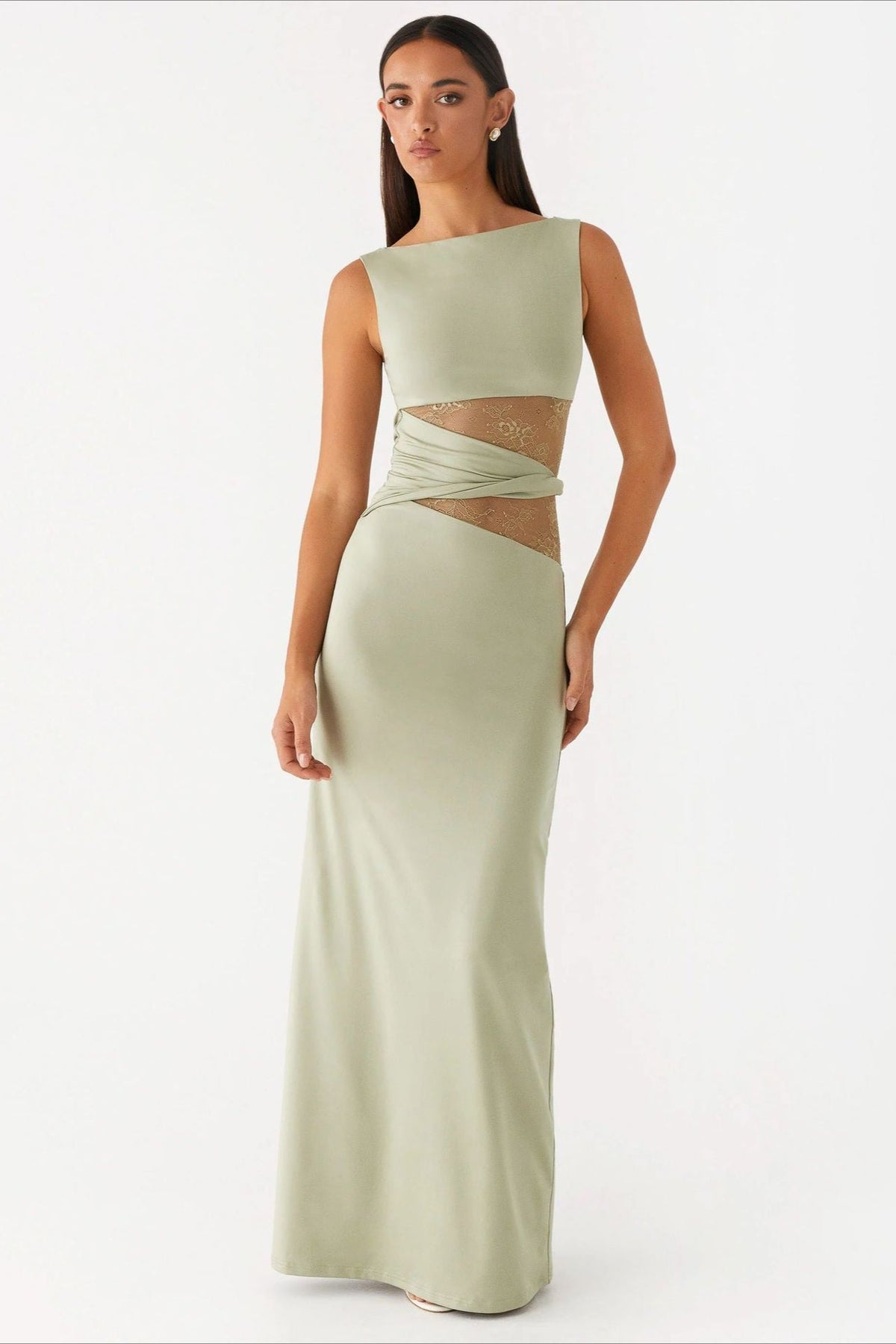 Cut Out Lace Panel Sleeveless Bodycon Mini Dress - View 9