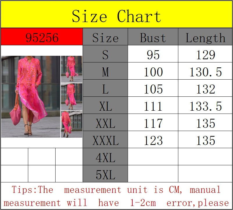 Leopard Print Long Sleeve Button Front High Low Maxi Dress 9