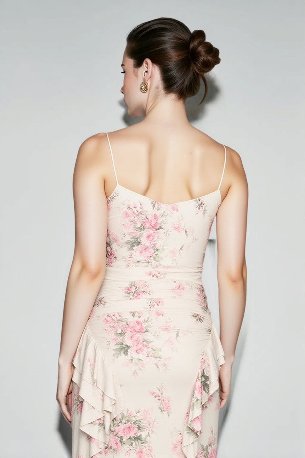 High-Waist Floral Dress
