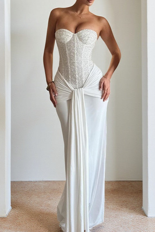 Defined Edition Waist Maxi Party Dress
