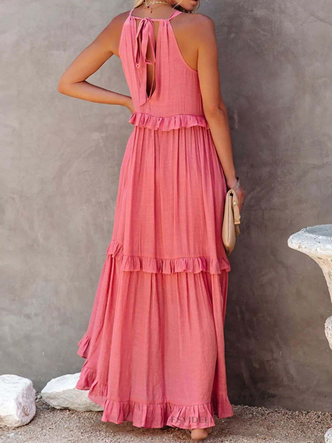 Megan | Chic Ruffle Maxi Dress