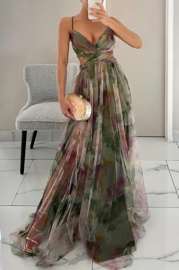 Alina | Elegant Maxi Dress Green