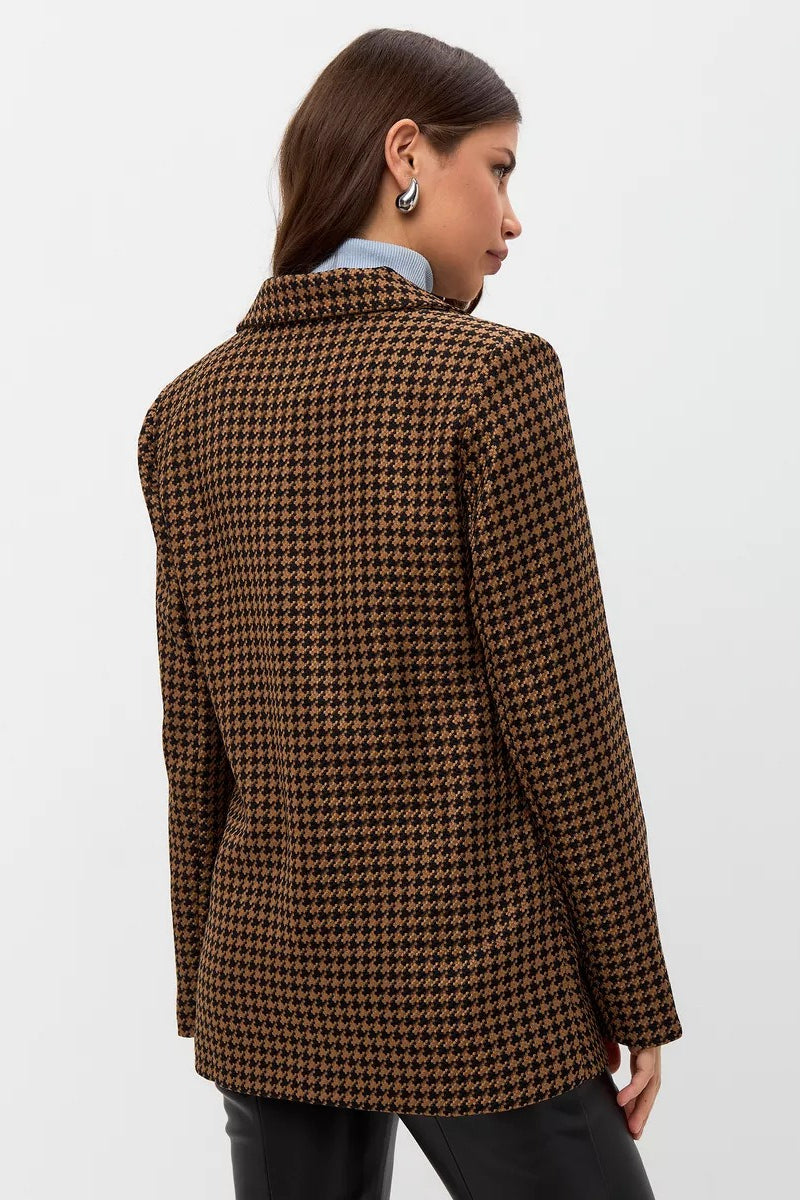 Tweed Houndstooth Blazer