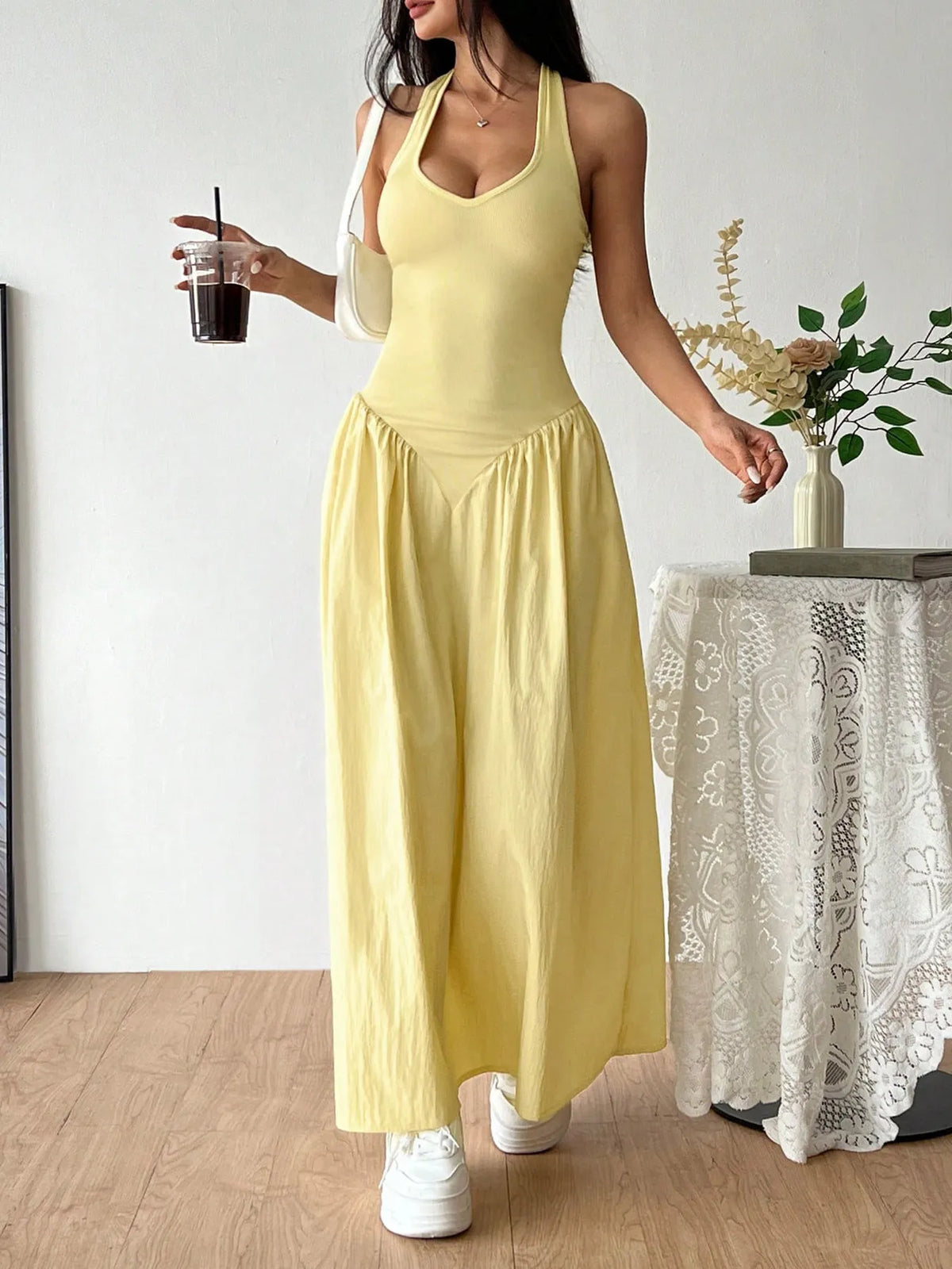 Halter Neck Maxi Dress