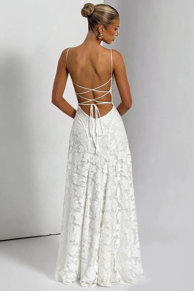 Lace-Up Backless Maxi Dress 6