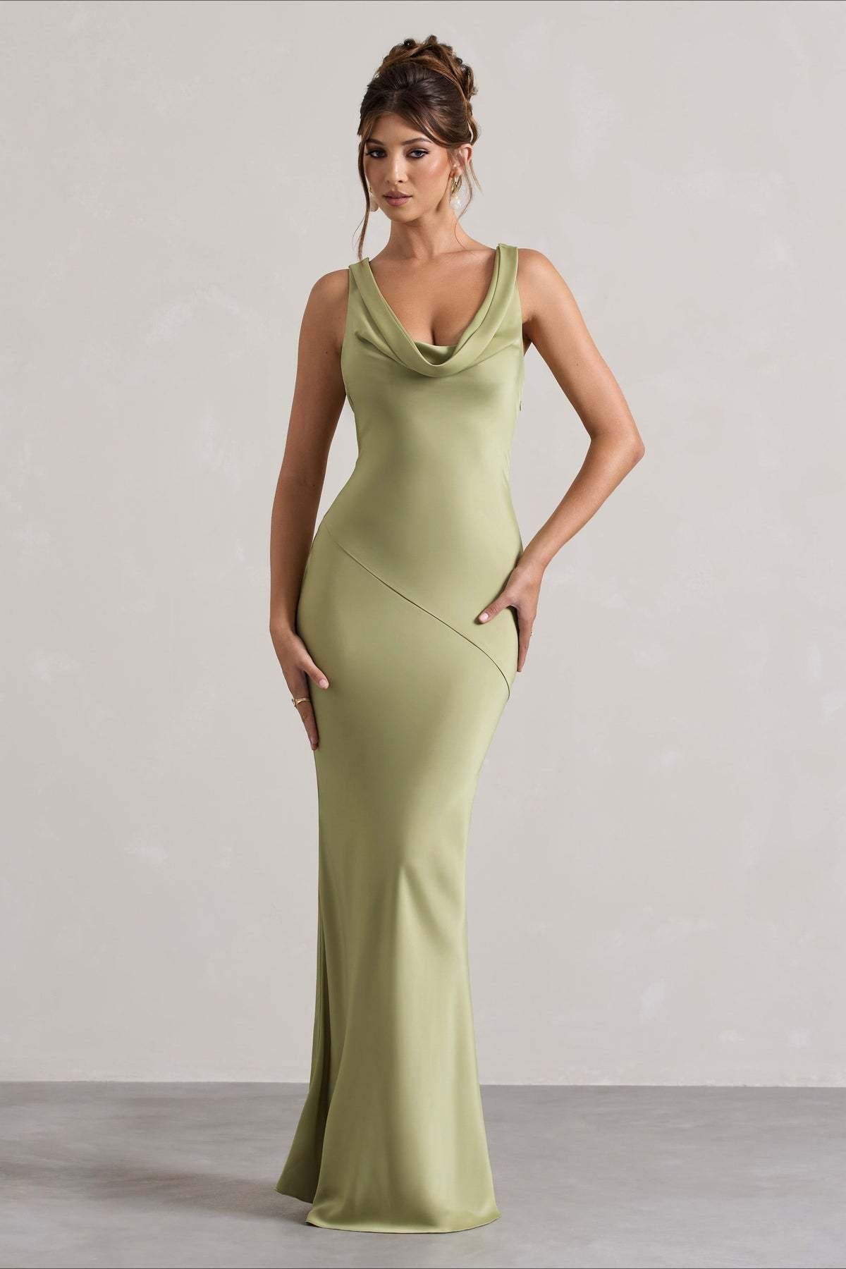 Satin Mermaid Low-Back Party Dress 16
