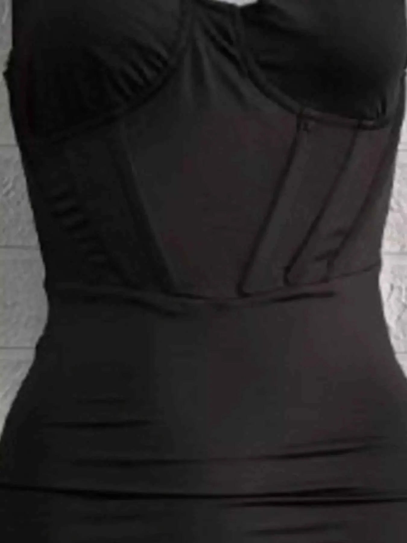 One-Shoulder Cutout Midi Dress
