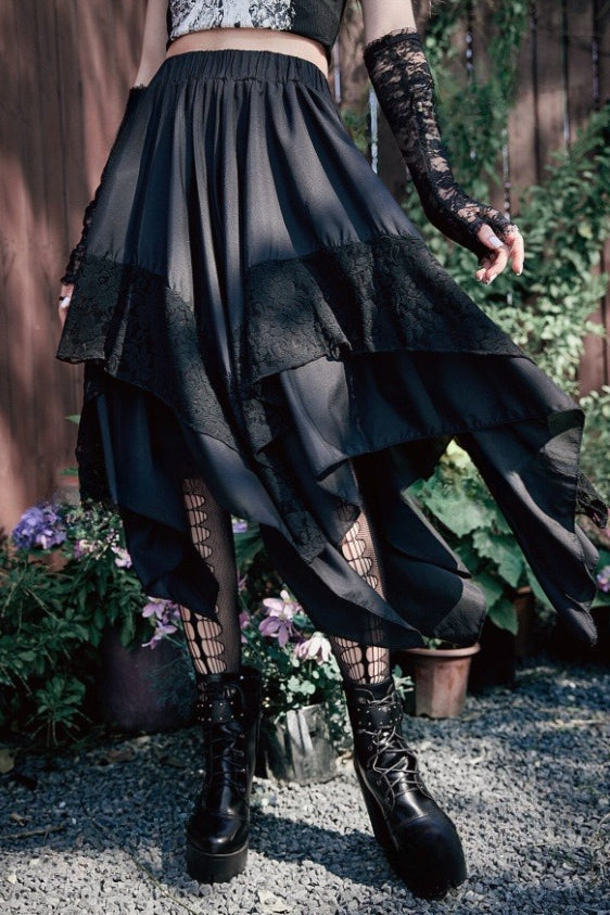 Halloween Gothic Punk Lace Skirt