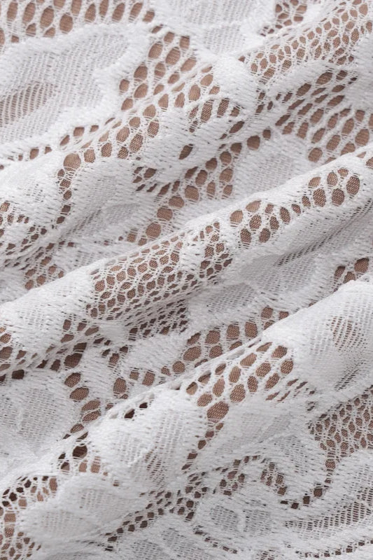 Sexy Hollow Out Lace Bodycon Maxi Dress - View 7