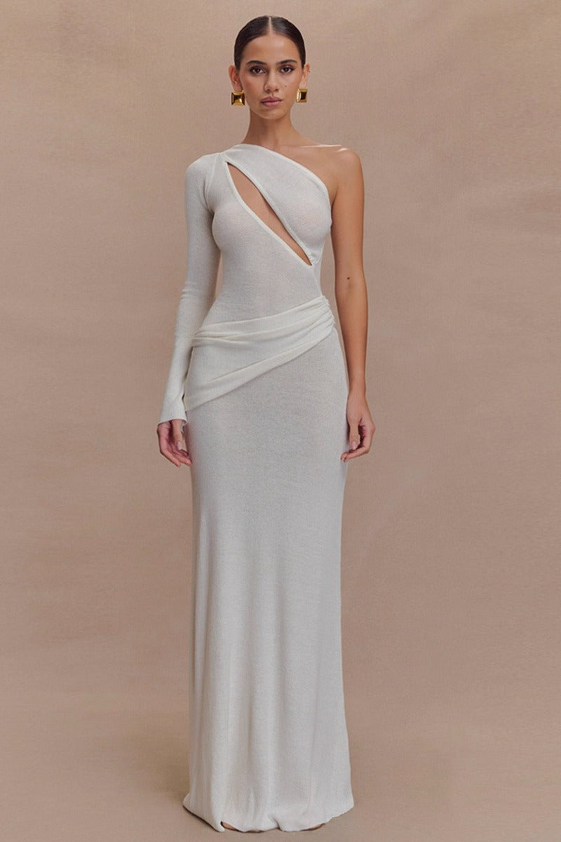Cutout One Sleeve Maxi Dress