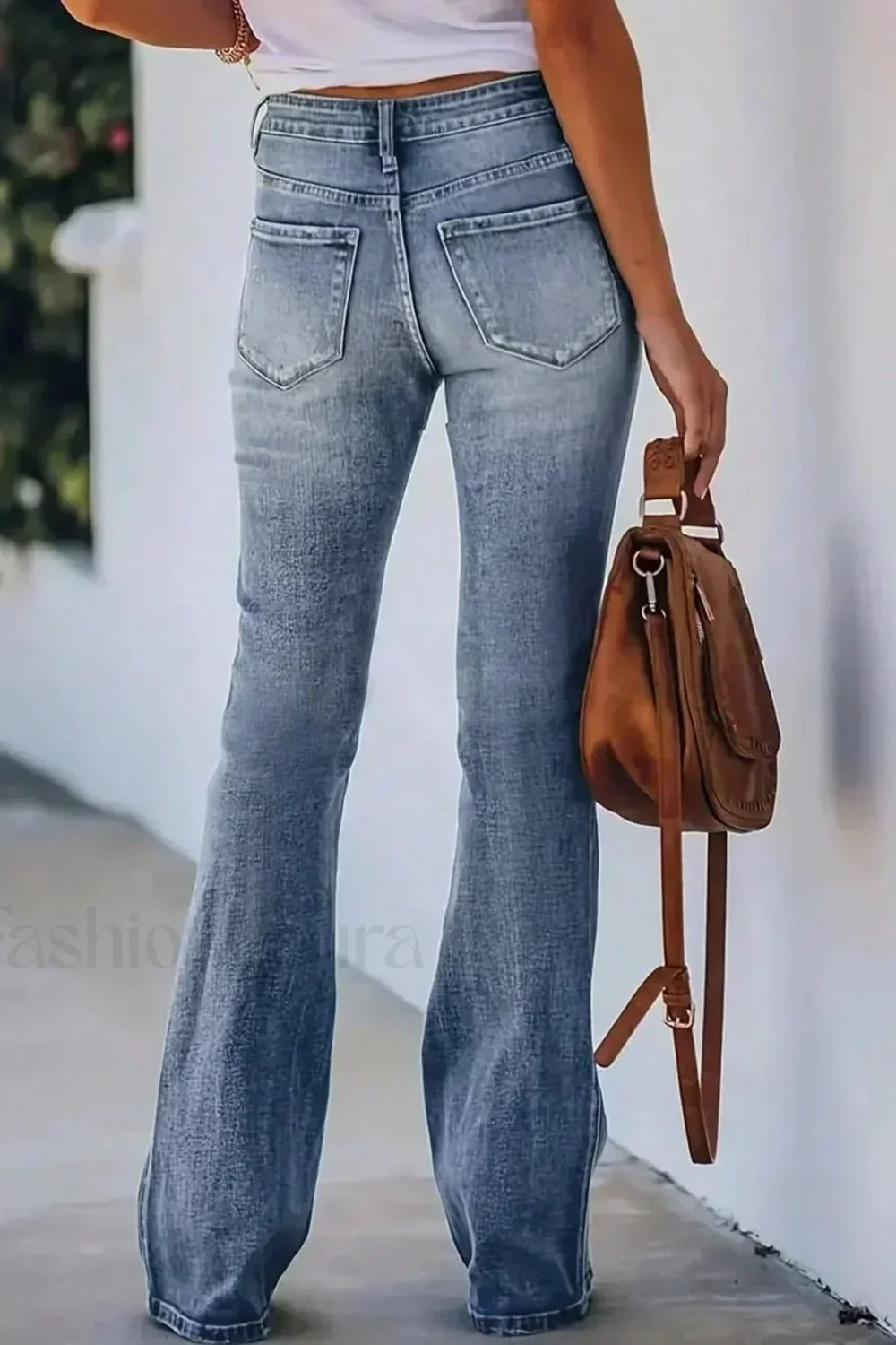 High-Waist Flared Denim Jeans