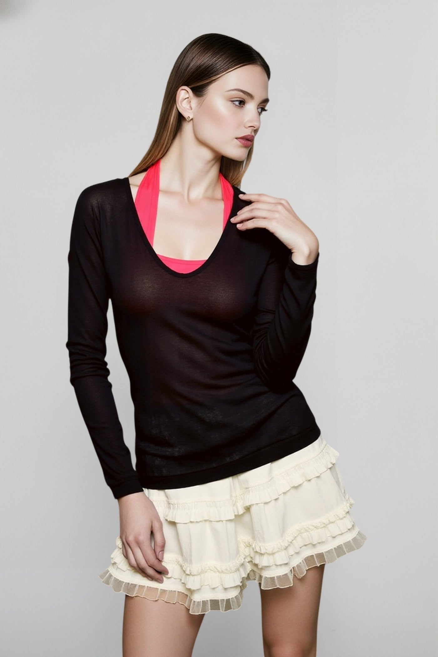Slouchy Relaxed Long Sleeve Cover Up