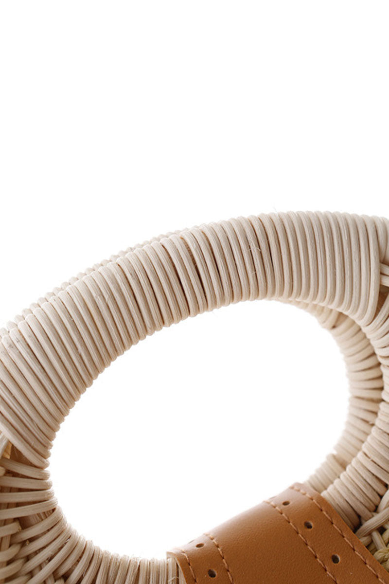 Cute Shell Shape Woven Straw Beach Handbag