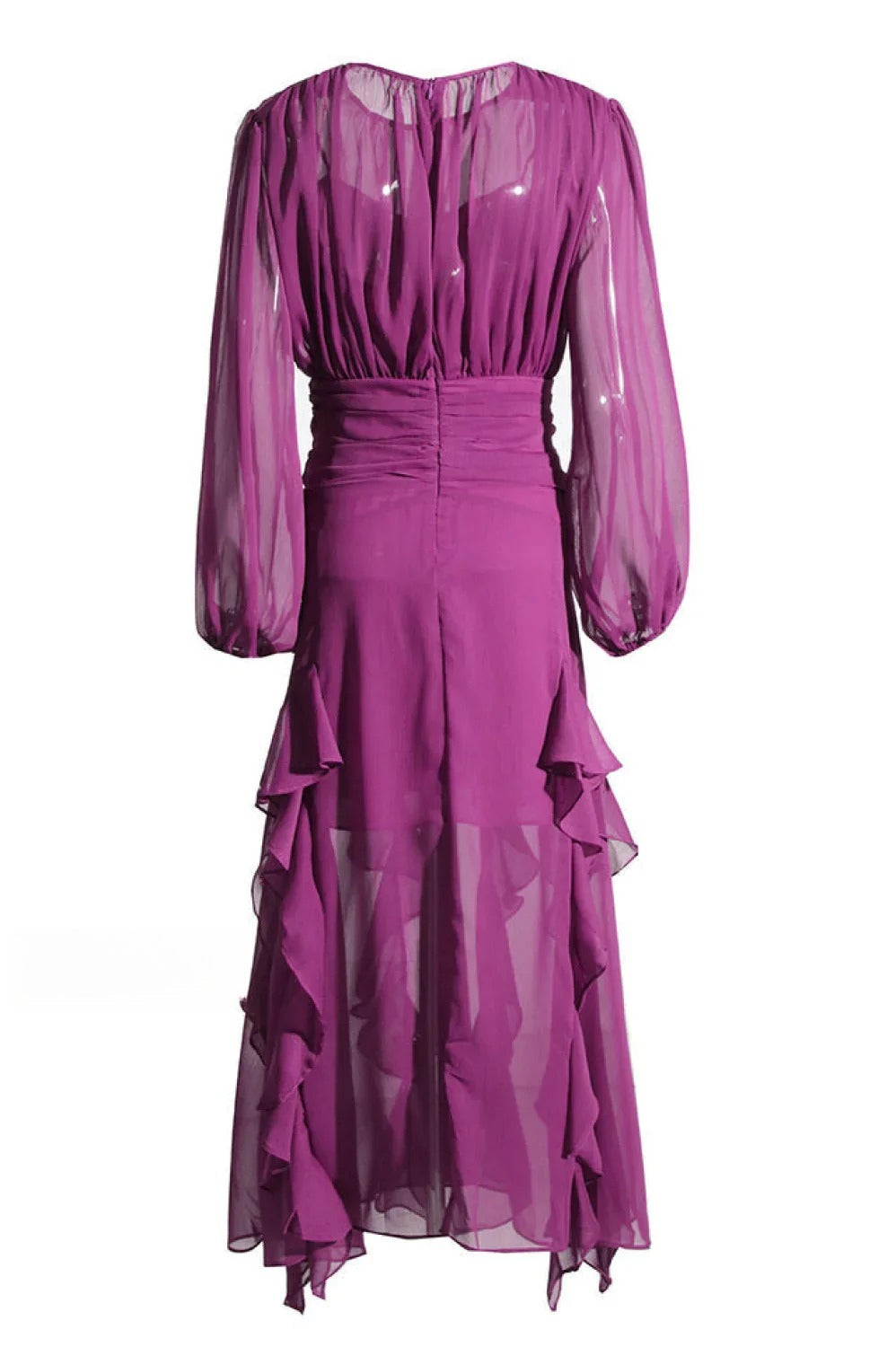 Leonie Ballon Stylish Long-Sleeved Maxi Dress
